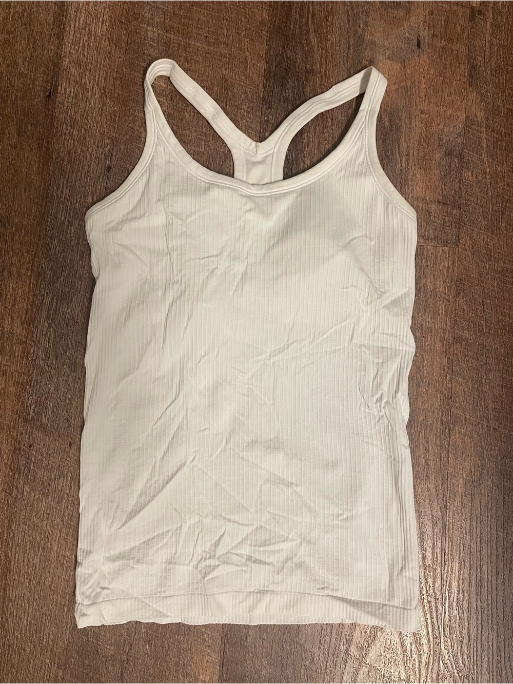White lululemon Ebb to Street tank top size 8 EUC